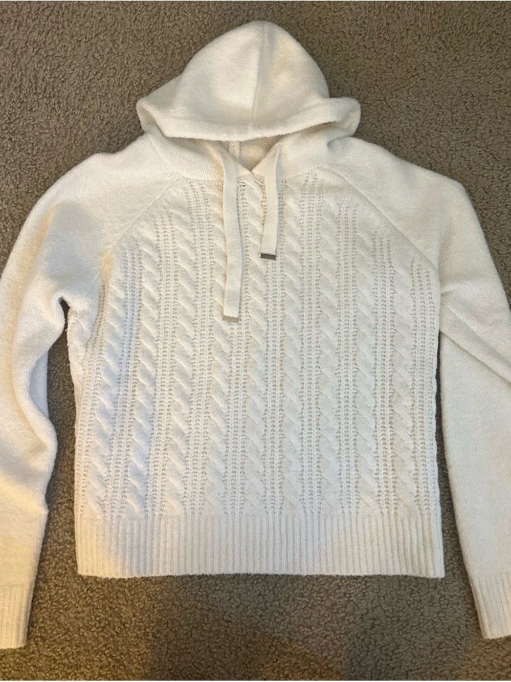 Target Cable-Knit Hoodie Sweater - Cream